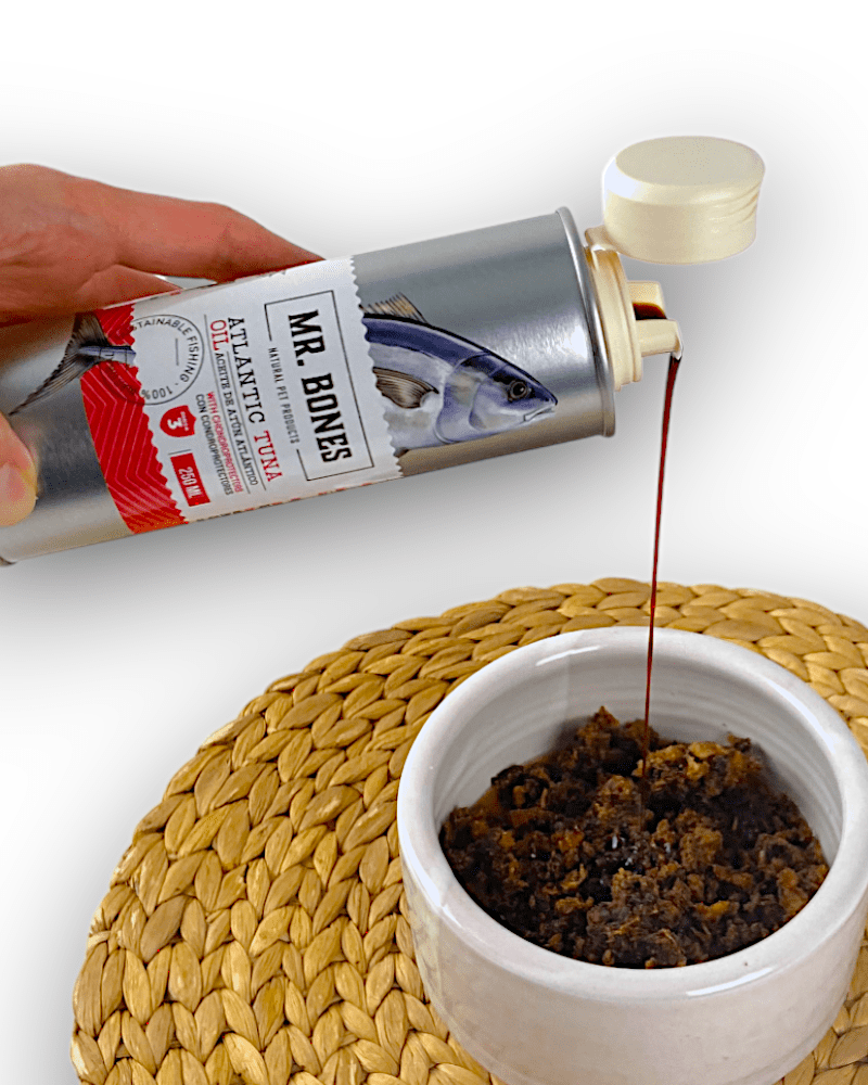 Tunfisk olje med kondrobeskyttere