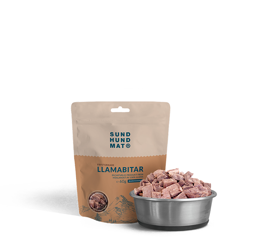 Frysetørket godbiter av lama