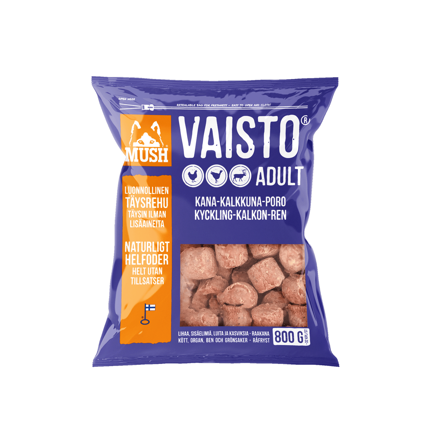 Vaisto lilla fryst | kylling-kalkun-reinsdyr | 800g