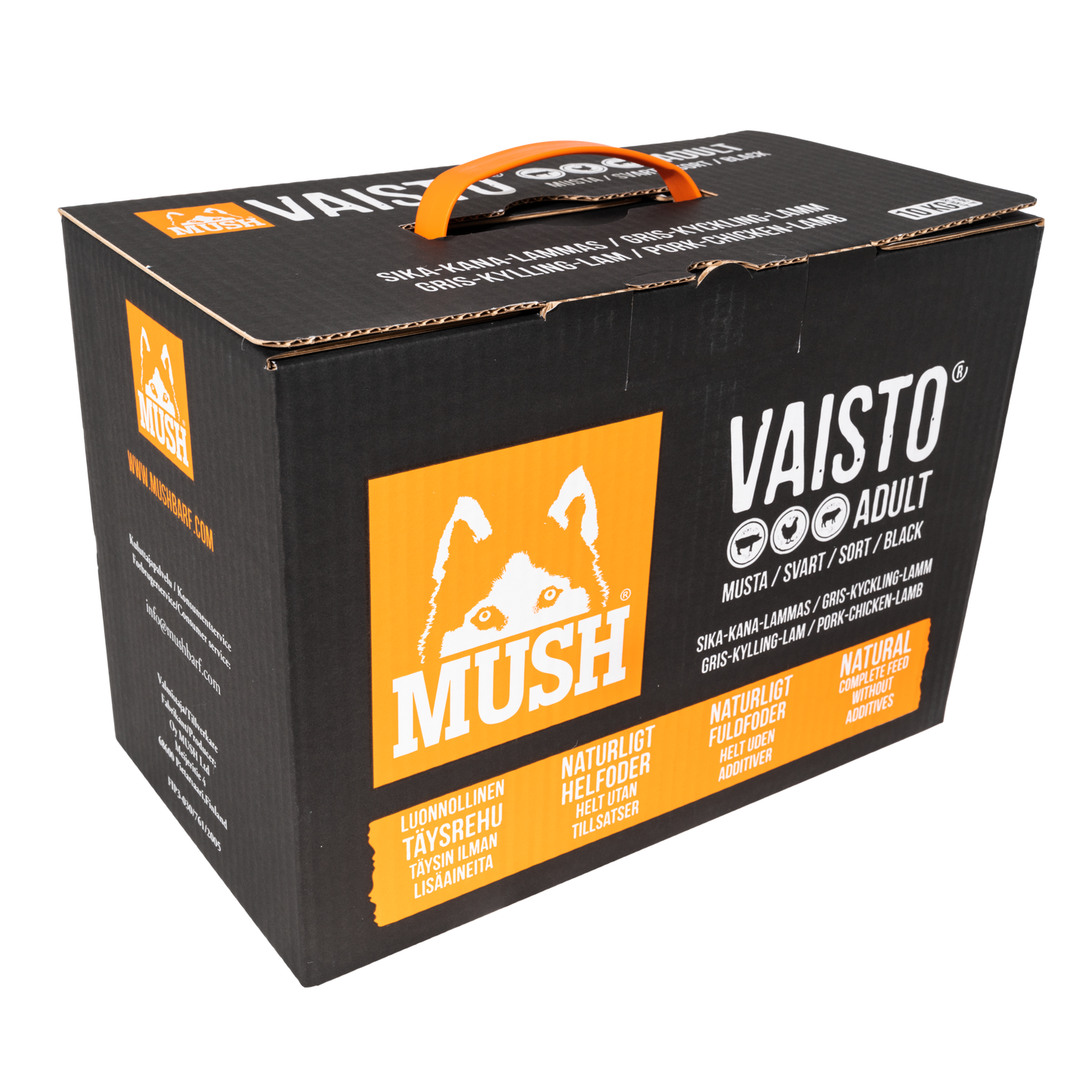 Vaisto svart fryst | svin-kylling-lam | 10kg