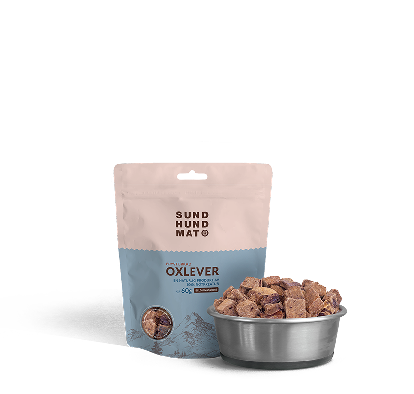 Frysetørket godbiter av storfelever