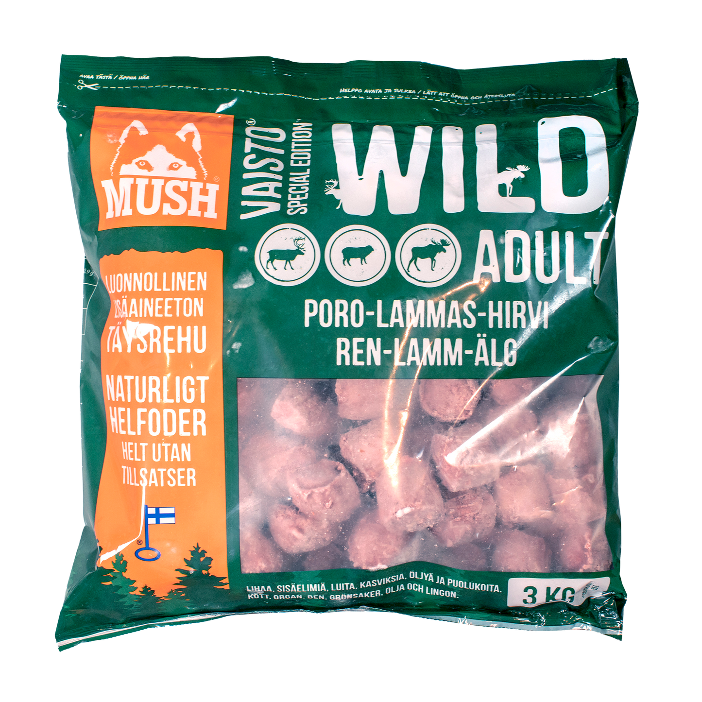 Vaisto wild fryst | reinsdyr-lam-elg | 3kg