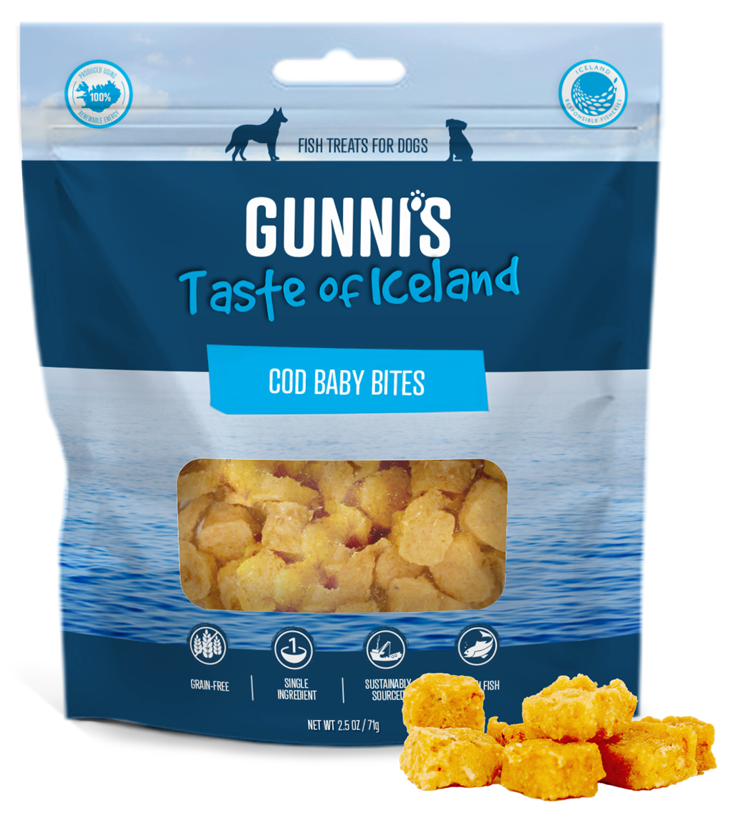 Gunni's - godbiter av torsk 85g