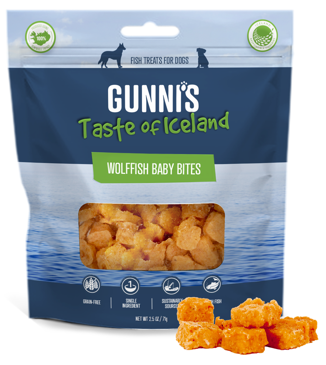 Gunni's - godbiter av steinbit 85g