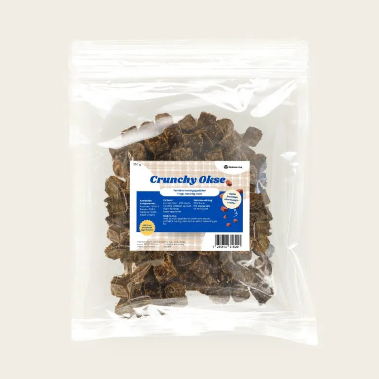 Crunchy storfe godbiter | 250g